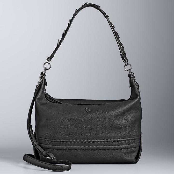Simply Vera Vera Wang Lorimer O-ring Shoulder Bag, Women's, Black