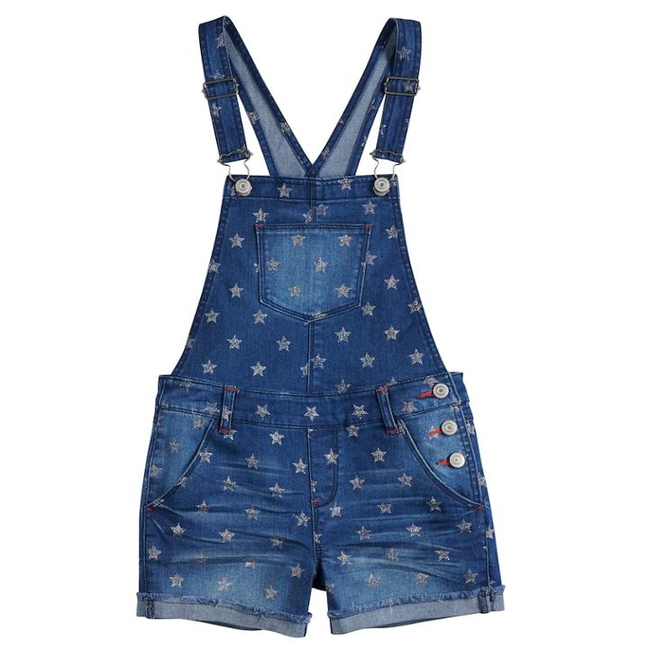Girls 7-16 So&reg; Americana Shortalls, Size: 7, Brt Pink