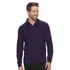 Men's Marc Anthony Slim-fit Soft-touch Shawl-collar Sweater, Size: Large, Drk Purple