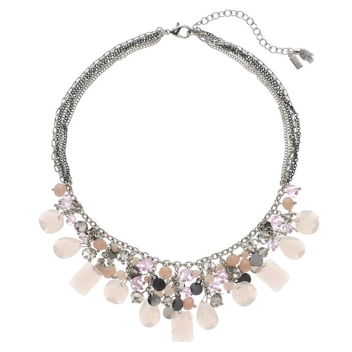 Simply Vera Vera Wang Pink Bead Statement Necklace, Women's