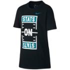 Boys 8-20 Nike Stats On Stats Tee, Size: Large, Grey (charcoal)