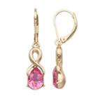 Dana Buchman Crystal Teardrop Earrings, Women's, Brt Pink