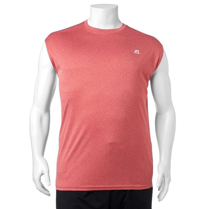 Big & Tall Russell Heathered Dri-power Performance Muscle Tee, Men's, Size: 4xlt, Red Other