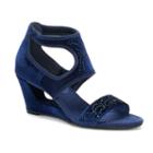 New Yok Transit Natural Pretty Women's Wedge Sandals, Size: Medium (7.5), Dark Blue