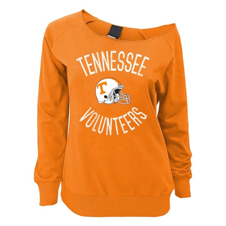 Juniors' Tennessee Volunteers Flashdance Slouch Crewneck, Teens, Size: Xl, Orange