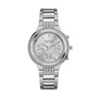 Caravelle New York By Bulova Women's Crystal Stainless Steel Chronograph Watch, Grey