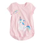 Girls 4-10 Jumping Beans&reg; Tulip Hem Printed Tee, Size: 4, Brt Pink