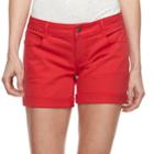 Women's Apt. 9&reg; Cuffed Midrise Jean Shorts, Size: 10, Med Red