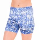 90 Degree By Reflex Print Me Workout Shorts - Women's, Size: Xs, Blue