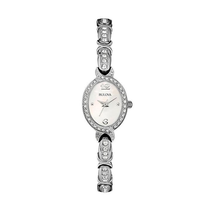 Bulova Women's Crystal Stainless Steel Watch - 96l199, Grey