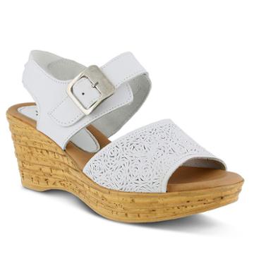 Spring Step Mitu Women's Wedge Sandals, Size: 41, White