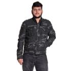 Men's Excelled Camouflage Moto Jacket, Size: Small, Grey