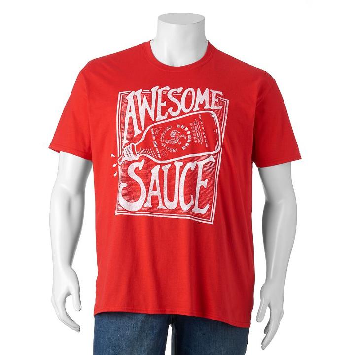Big & Tall Sriracha Awesome Sauce Tee, Men's, Size: Xxl Tall, Red