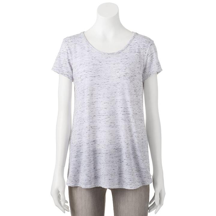 Juniors' So&reg; Cross Back Tee, Girl's, Size: Small, Grey