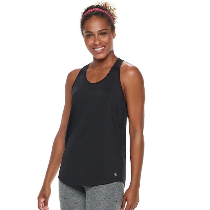 Women's Tek Gear® Performance Racerback Tank, Size: Medium, Black