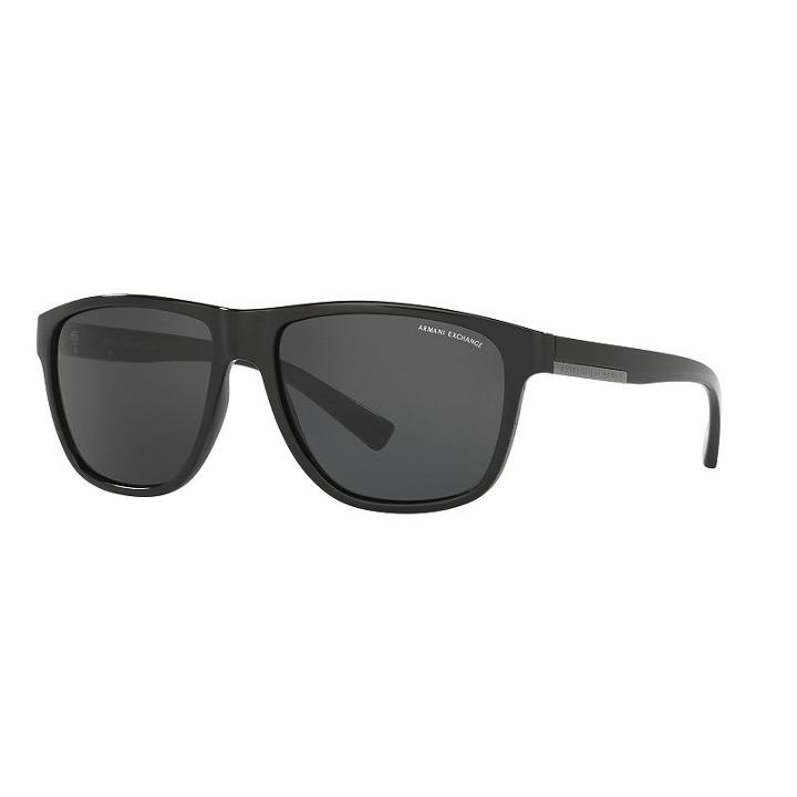 Armani Exchange Ax4052s 58mm Rectangle Sunglasses, Women's, Black