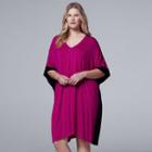 Plus Size Simply Vera Vera Wang Whisper Garden Caftan Dress, Women's, Size: 1xl, Light Pink