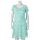 Juniors' Plus Size Wrapper Lace A-line Dress, Teens, Size: 1xl, Green Oth