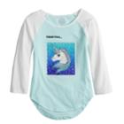 Girls 7-16 & Plus Size So&reg; Flip Sequin Varsity Tee, Size: 12, Light Blue
