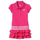 Girls 4-6x Adidas Ruffled Polo Dress, Girl's, Size: 6, Med Pink