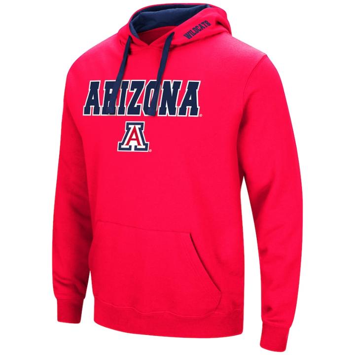 Men's Arizona Wildcats Pullover Fleece Hoodie, Size: Small, Dark Blue
