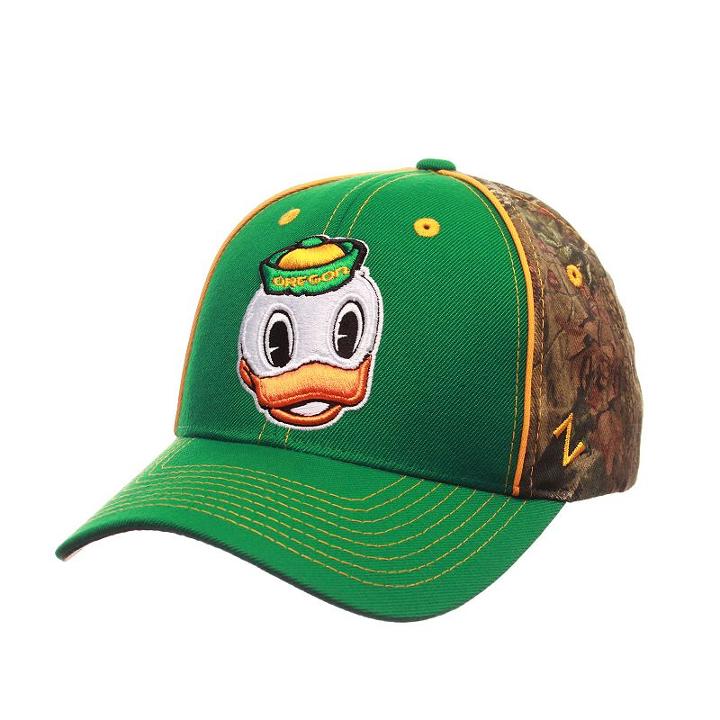 Zephyr, Adult Oregon Ducks Hideaway Snapback Cap, Green