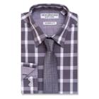 Men's Nick Graham Everywhere Modern-fit Dress Shirt And Tie Boxed Set, Size: S 34/35, Grey