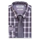 Men's Nick Graham Everywhere Modern-fit Dress Shirt And Tie Boxed Set, Size: S 34/35, Grey