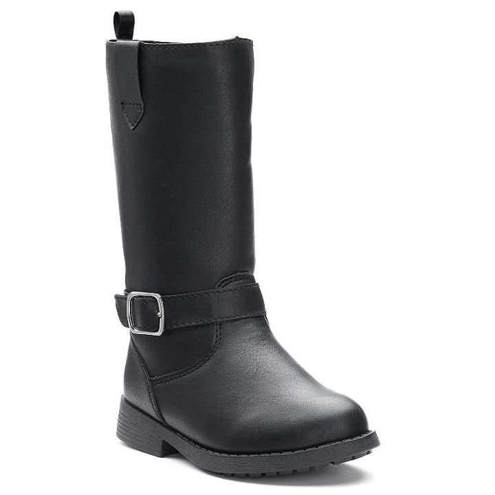 Oshkosh B'gosh&reg; Marilyn Toddler Girls' Riding Boots, Size: 8 T, Black