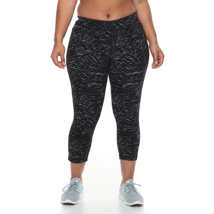 Plus Size Tek Gear&reg; Basic Capri Leggings, Women's, Size: 2xl, Black