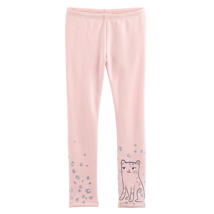 Girls 4-10 Jumping Beans&reg; Fleece-lined Leggings, Size: 10, Brt Pink