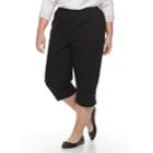 Plus Size Croft & Barrow&reg; Pull-on Capri Pants, Women's, Size: Regular, Black