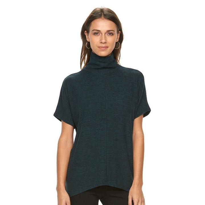 Women's Apt. 9&reg; Brushed Turtleneck Top, Size: Xxl, Green