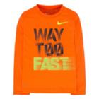 Boys 4-7 Nike Dri-fit Way Too Fast Graphic Tee, Boy's, Size: 4, Orange Oth