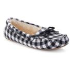 So&reg; Women's Buffalo Check Moccasin Slippers, Size: Small, White