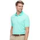 Men's Croft & Barrow&reg; Cool & Dry Classic-fit Space-dye Performance Polo, Size: Large, Turquoise/blue (turq/aqua)