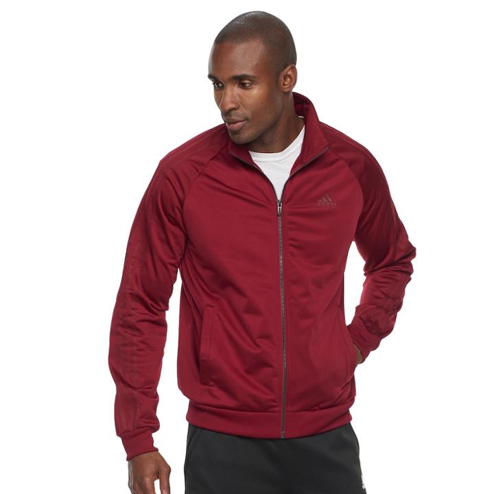 Men's Adidas Essential Triple Striped Jacket, Size: Xl, Red
