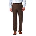 Big & Tall Haggar&reg; Cool 18&reg; Pro Wrinkle-free Flat-front Expandable Waist Pants, Men's, Size: 50x30, Brown Oth