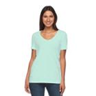 Women's Sonoma Goods For Life&trade; Slubbed V-neck Tee, Size: Large, Lt Green