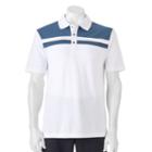 Men's Grand Slam Classic-fit Colorblock Performance Golf Polo, Size: Xl, White