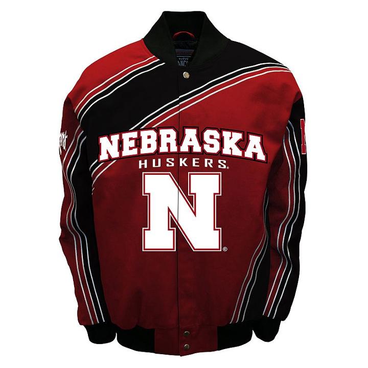 Men's Franchise Club Nebraska Cornhuskers Warrior Twill Jacket, Size: Medium, Red