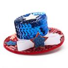 Sequined Uncle Sam Hat Hair Clip, Women's, Multicolor