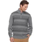 Men's Haggar Regular-fit Birdseye Striped Sweater, Size: Xl, Dark Grey