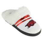 Women's Arkansas Razorbacks Plush Slippers, Size: Xl, White