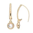 Dana Buchman Round Stone Nickel Free Threader Earrings, Women's, Gold
