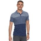 Men's Marc Anthony Slim-fit Gradient Striped Polo, Size: Large, Blue