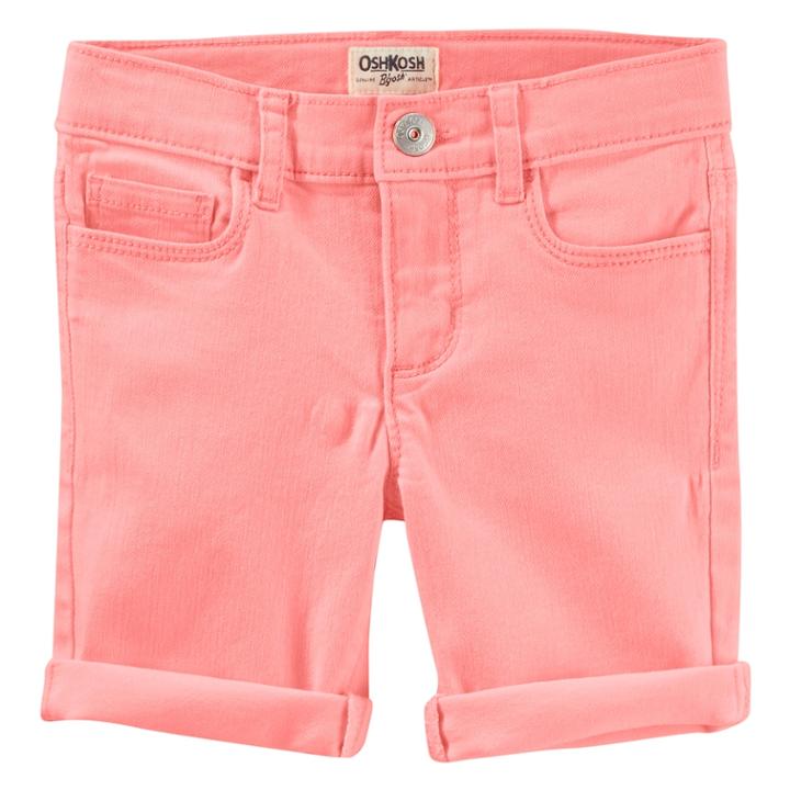Girls 4-12 Oshkosh B'gosh&reg; Neon Bermuda Jean Shorts, Size: 6-6x, Orange
