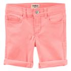 Girls 4-12 Oshkosh B'gosh&reg; Neon Bermuda Jean Shorts, Size: 6-6x, Orange