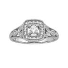Simply Vera Vera Wang Diamond Halo Engagement Ring In 14k White Gold (1/4 Ct. T.w.), Women's, Size: 5