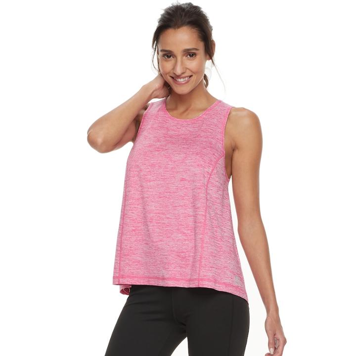 Women's Fila Sport&reg; Mesh Split Back Tank, Size: Medium, Med Pink